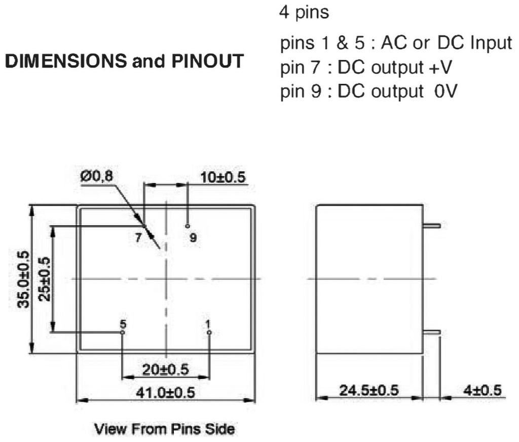 Converter: AC/DC; 7.5W; Uout: 3.5VDC; Iout: 2.27A; 74%; Mounting: PCB