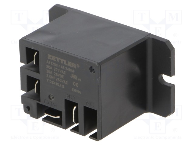 Relay: electromagnetic; SPST-NO; Ucoil: 240VAC; 30A; Series: AZ2280