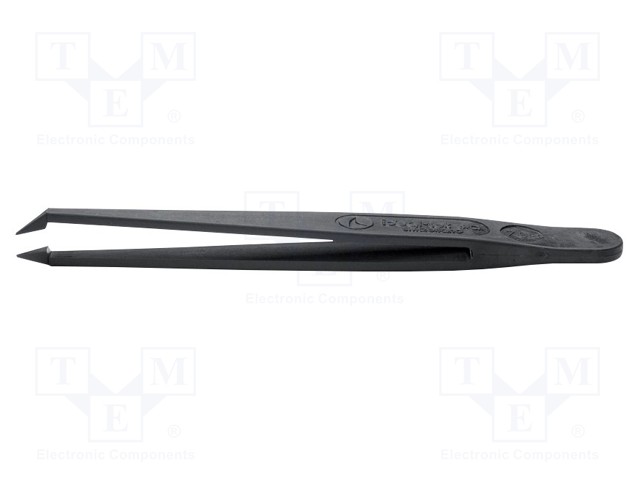 Tweezers; Blade tip shape: sharp, bent; Tweezers len: 110mm; ESD