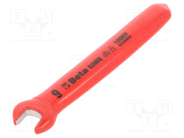 Wrench; insulated,single sided,spanner; 9mm; EN 60900,VDE