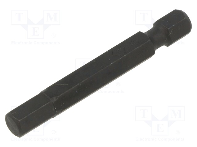 Screwdriver bit; hex key; HEX 6mm; Overall len: 50mm