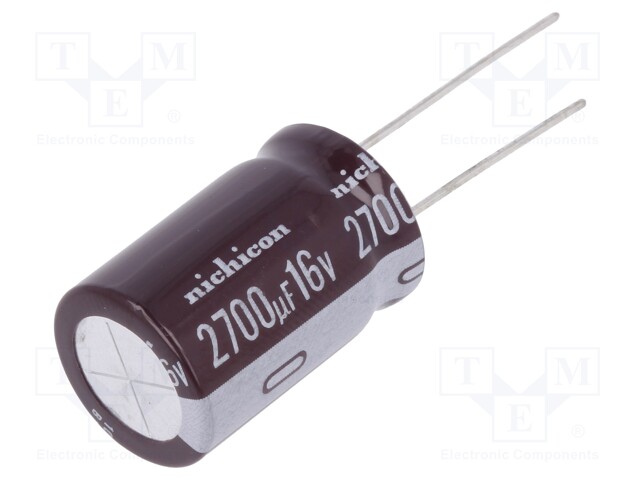 Capacitor: electrolytic; low impedance; THT; 2700uF; 16VDC; ±20%