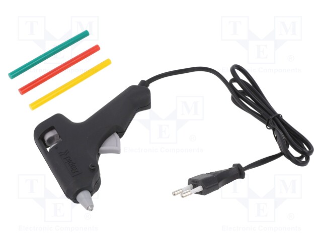 Hot melt glue gun; Ø: 7mm; 20W; Plug: EU; 10min; 230VAC