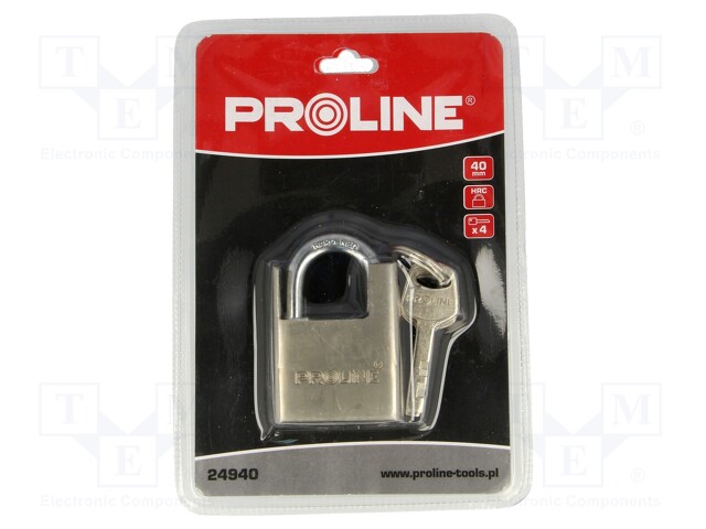 Padlock; Application: gates,cabinets,sheds; Kind: shackle; 40mm