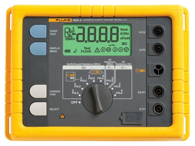 Earthing resistance meter; LCD (1999) 25mm,with a backlit