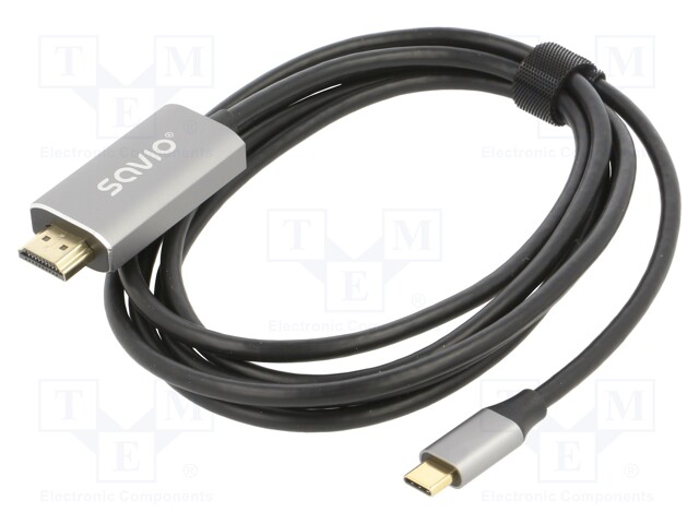 Adapter; HDCP 2.3,HDMI 2.0,USB 3.1; HDMI plug,USB C plug; 2m