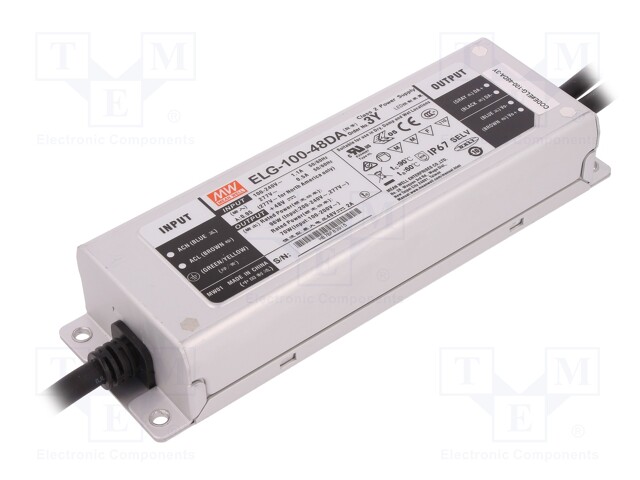 Power supply: switched-mode; Communication: DALI; LED; 96W; 48VDC