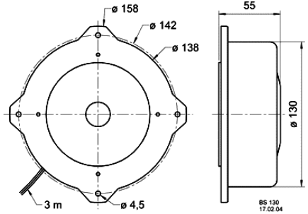 Loudspeaker; general purpose; 50W; 4Ω; Ø158x55mm