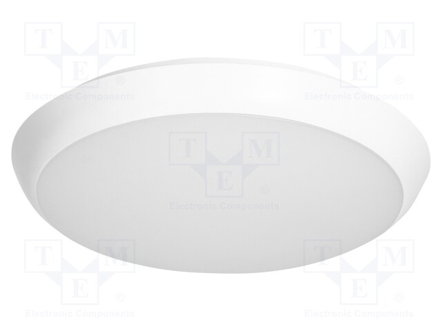 Lamp: plafond; 230VAC; 18W; 1880lm; 120°; 4000K; CRImin: 80; IP65