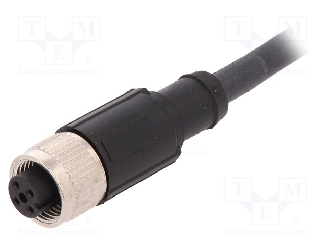 Connection lead; M12; PIN: 4; straight; 10m; plug; 250VAC; 4A; 250VDC