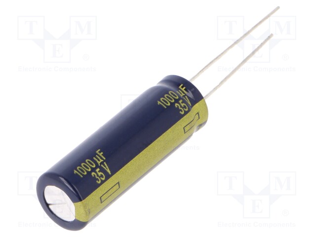 Electrolytic Capacitor, 1000 µF, 35 V, FK Series, ± 20%, Radial Leaded, 4000 hours @ 105°C