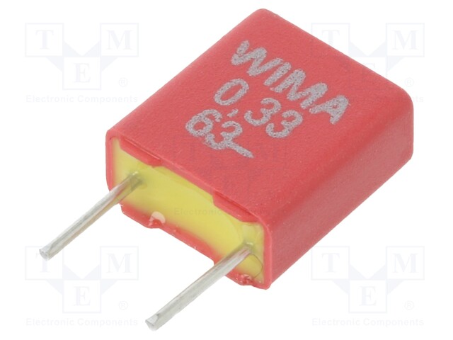 Capacitor: polypropylene; 330nF; 5mm; ±10%; 7.2x3.5x8.5mm; 15V/μs