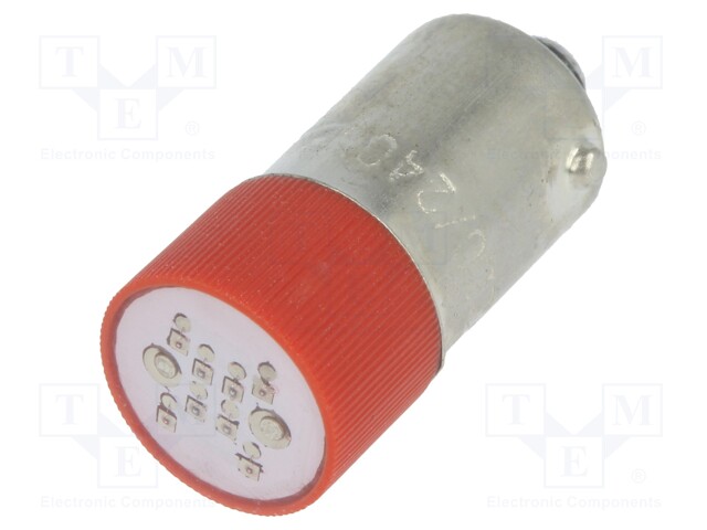 LED lamp; red; BA9S; 230VAC