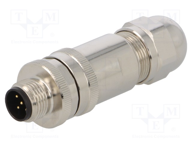 Plug; M12; PIN: 5; male; B code-Profibus; for cable; screw terminal