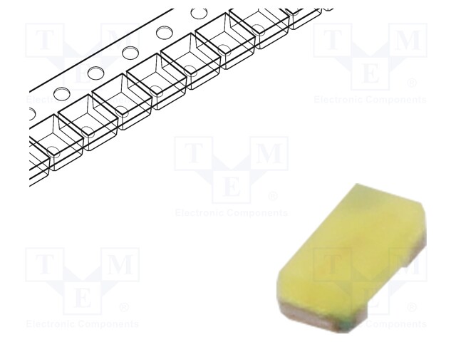 LED; SMD; 0402; white cold; 300mlm; 90mcd; 115°; 5mA; 2.6÷3.1V