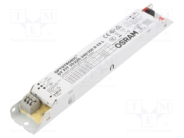 Power supply: switched-mode; LED; 40.3W; 40÷160VDC; 200÷350mA