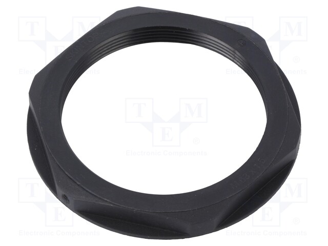 Nut; M63; polyamide; UL94V-2; 75mm; black; -20÷100°C; Thread: metric