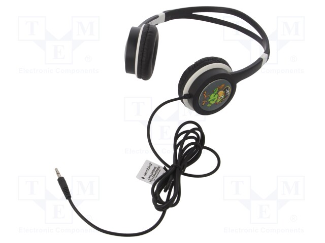 Headphones; black; Jack 3,5mm; headphones; 1.2m; 85dB