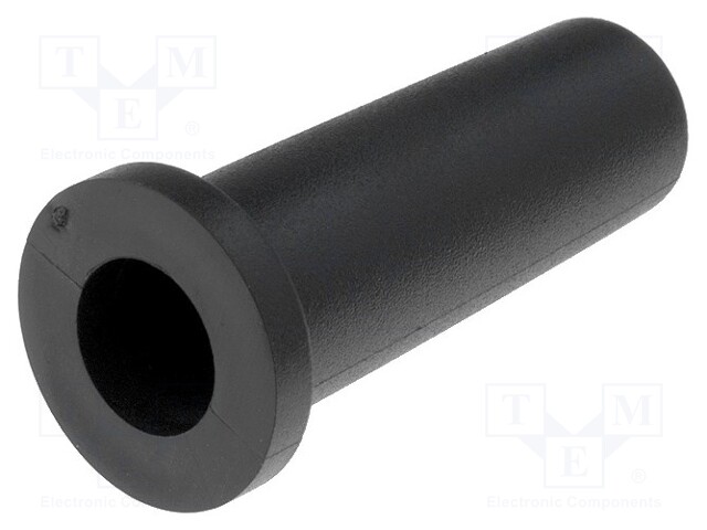 Strain relief; Ømount.hole: 14.3mm; Øhole: 10.3mm; PVC; black