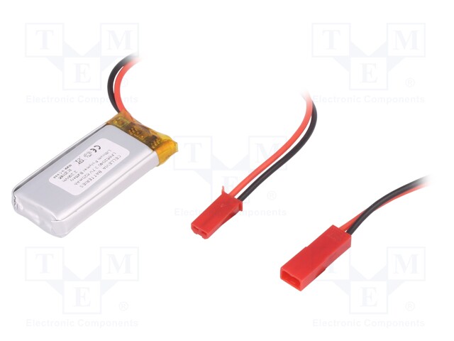 Re-battery: Li-Po; 3.7V; 620mAh; Leads: cables; 8.5x20x40mm