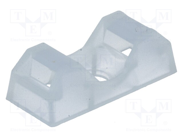 Screw mounted clamp; UL94V-2; natural; Tie width: 5mm; Ht: 6.7mm