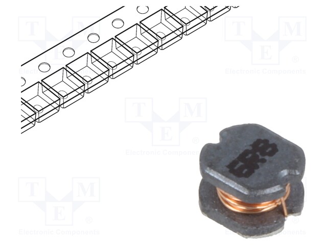 Inductor: wire; SMD; 6.8uH; 300mΩ; -40÷125°C; ±20%; 1A; 4x4.5x3.2mm