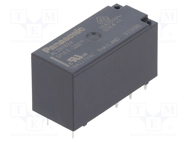 Relay: electromagnetic; SPDT; Ucoil: 24VDC; 16A/250VAC; max.250VAC