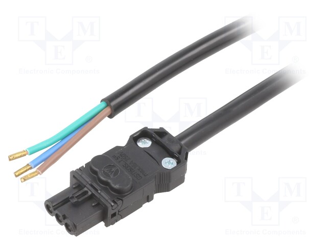 Power cable; 120÷230VAC; black; 3m