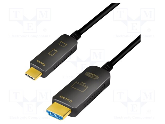 Adapter; HDCP,HDMI 2.0,USB 3.2; HDMI plug,USB C plug; 20m; black