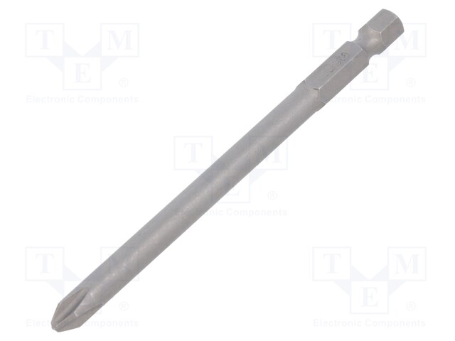 Screwdriver bit; Phillips; PH2; Overall len: 100mm