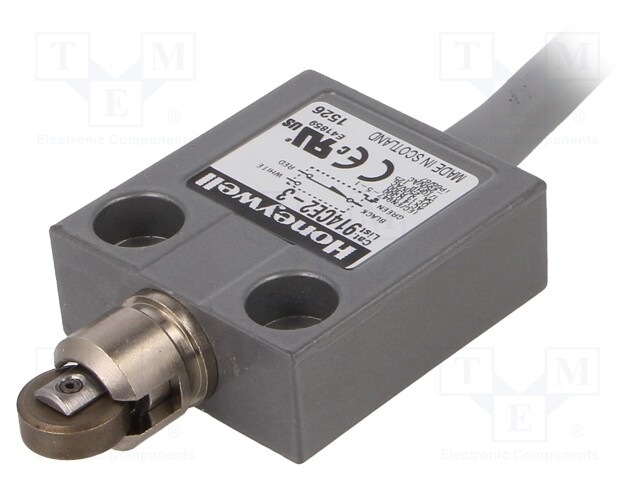 Limit switch; oblong metal roller Ø12,4mm; SPDT; 5A; max.240VAC