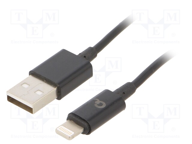 Cable; USB 2.0; Apple Lightning plug,USB A plug; gold-plated; 1m