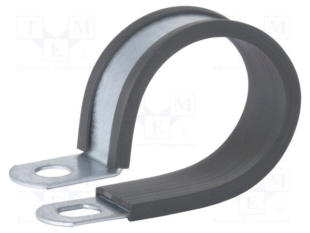 Fixing clamp; ØBundle : 26÷27mm; steel; Cover material: EPDM