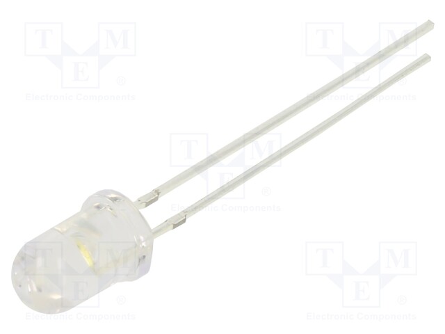 LED; 5mm; white warm; 1120÷1560mcd; 30°; 1mA; 2.8÷3.4V; 2700-3200K