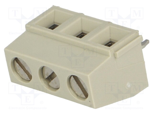 PCB terminal block; angled 90°; 5mm; ways: 3; on PCBs; 0.05÷1.4mm2
