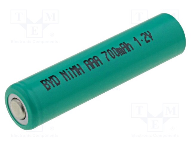 Re-battery: Ni-MH; AAA,R3; 1.2V; 700mAh; Features: low +