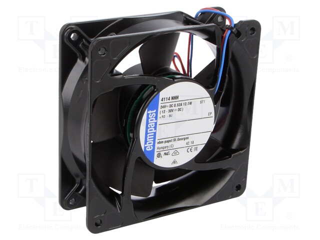 Fan: DC; axial; 119x119x38mm; 260m3/h; 60dBA; ball bearing; 5000rpm