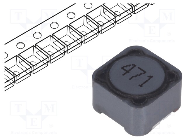 Inductor: wire; SMD; 470uH; 790mA; 980mΩ; 12x12x8mm; ±20%; -40÷125°C