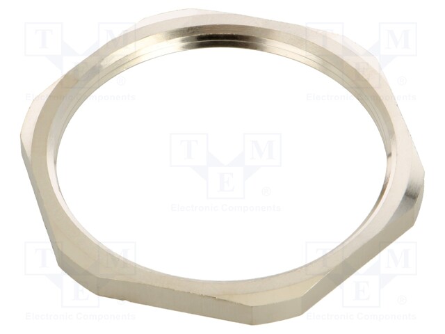 Nut; PG42; brass; 60mm; -60÷200°C; Thread: PG; Plating: nickel