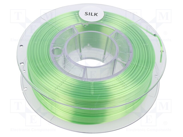 Filament: SILK; Ø: 1.75mm; green (light); 225÷245°C; 330g