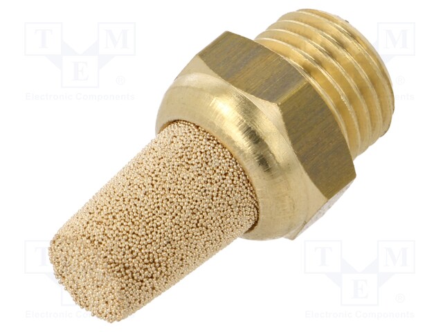 Sound suppression silencer; Thread: G 1/4"; sintered bronze