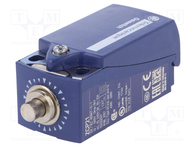 Limit switch; pin plunger Ø7mm; NO + NC; 10A; max.250VAC; PG11
