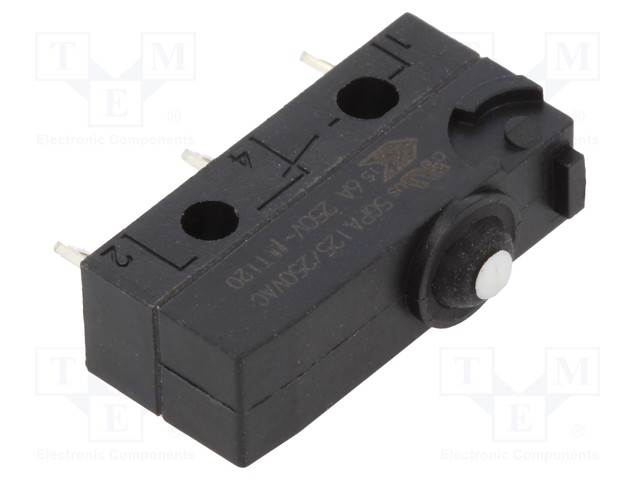 Microswitch SNAP ACTION; SPDT; 5A/250VAC; ON-(ON); Pos: 2; IP67