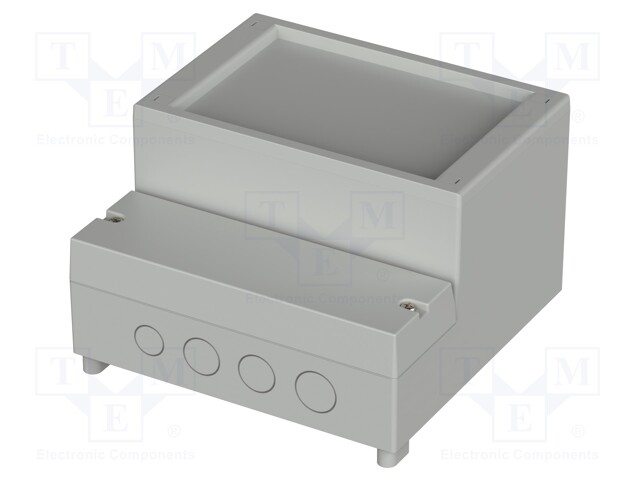 Enclosure: wall mounting; X: 166mm; Y: 161mm; Z: 100.5mm; ABS; grey