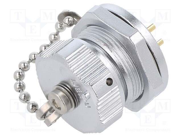 WY16; socket; female; PIN: 4; IP67; 15A; soldering; 500V; 2mm2; 14AWG