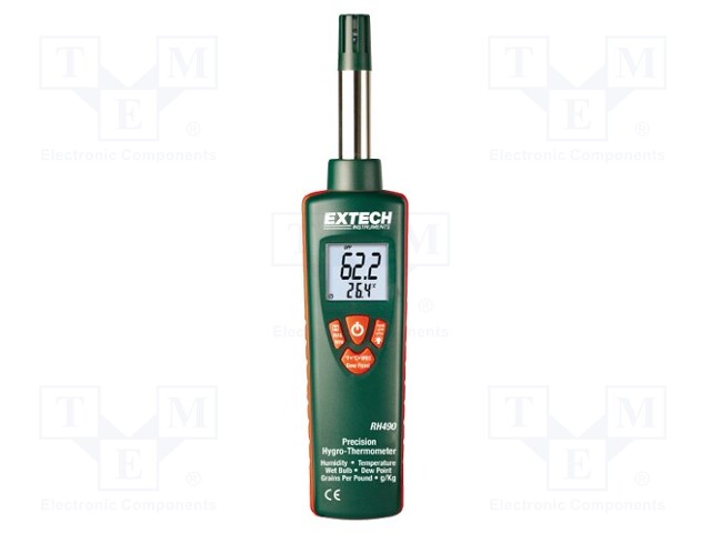 Thermo-hygrometer; -30÷100°C; 0÷160g/kg; 0÷100%RH; 0.1°C; 0.1%RH