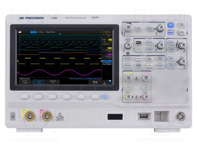 Oscilloscope: mixed signal; Band: ≤300MHz; Channels: 2; 140Mpts/ch