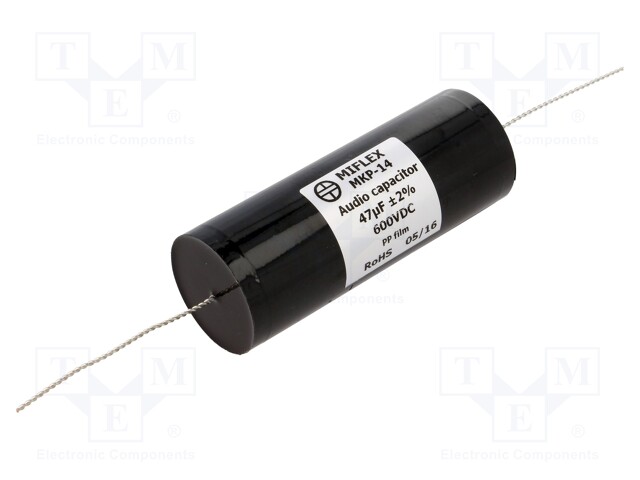 Capacitor: polypropylene; 47uF; 600VDC; ±2%; Ø42.5x112mm; -25÷85°C