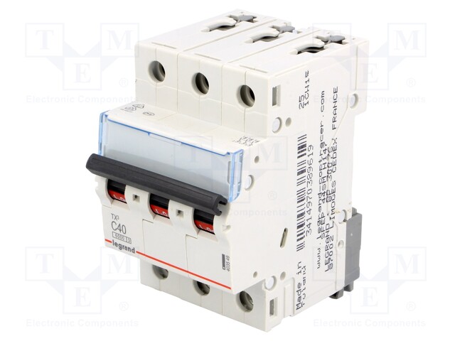 Circuit breaker; 400VAC; Inom: 40A; Poles: 3; DIN; Charact: C; 6kA