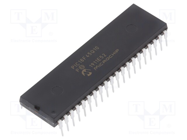 PIC microcontroller; Memory: 32kB; SRAM: 2048B; EEPROM: 256B; THT